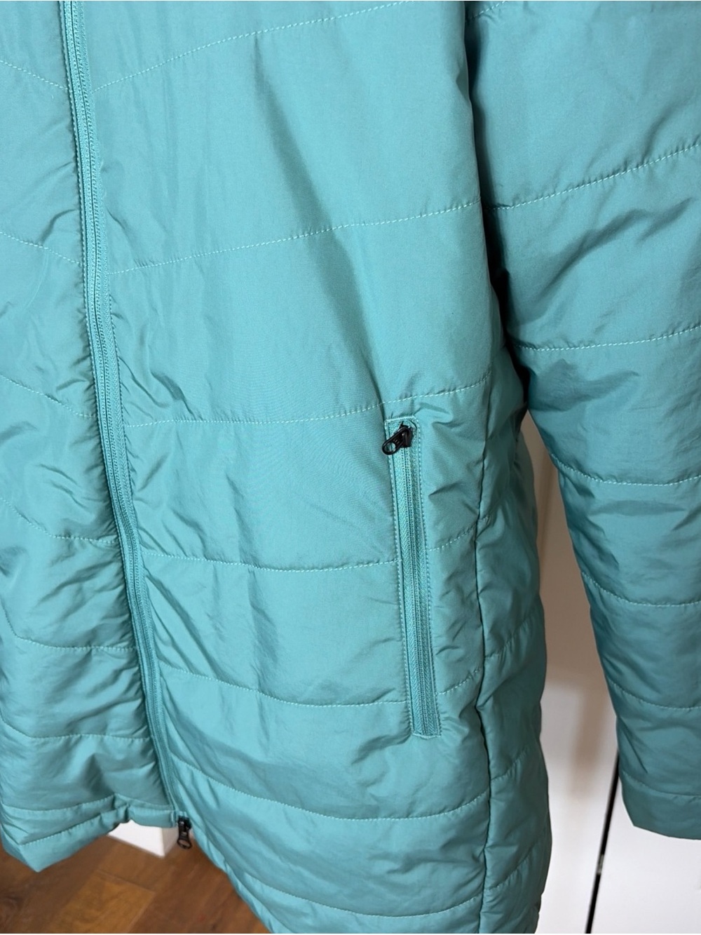 The North Face Green Puffer Hooded Tamburello Jacket - Women's Size Large - Picture 5 of 16